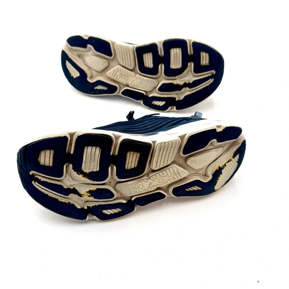 Hoka Women's Navy and Peach Athletic Running Shoes